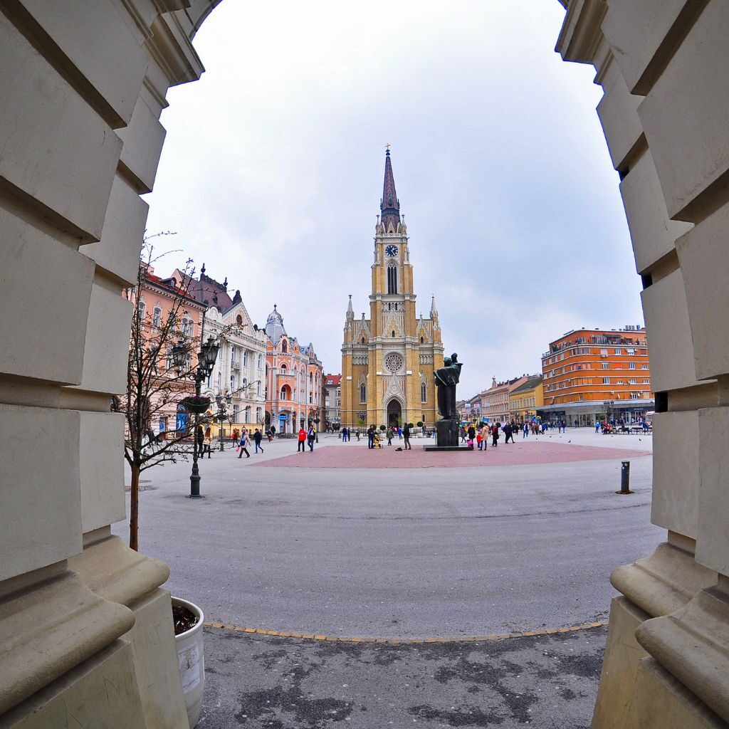 Miletic square in the city of Novi Sad in Serbia.