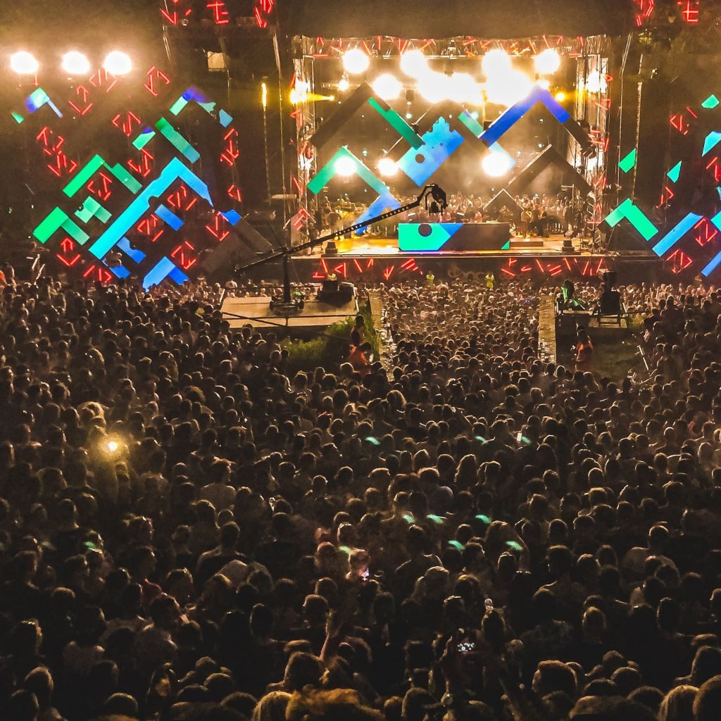 Crowd Dancing at Serbian Exist Festival Dance Arena