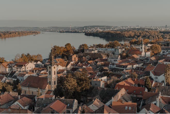 A panoramic view of Zemun from Gardoš