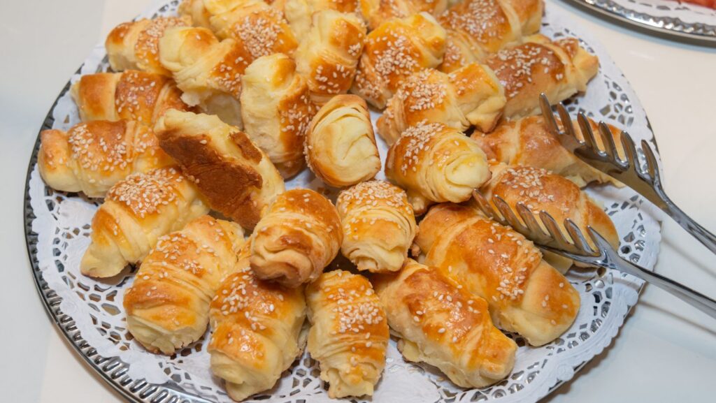 Small moon-shaped pastries.