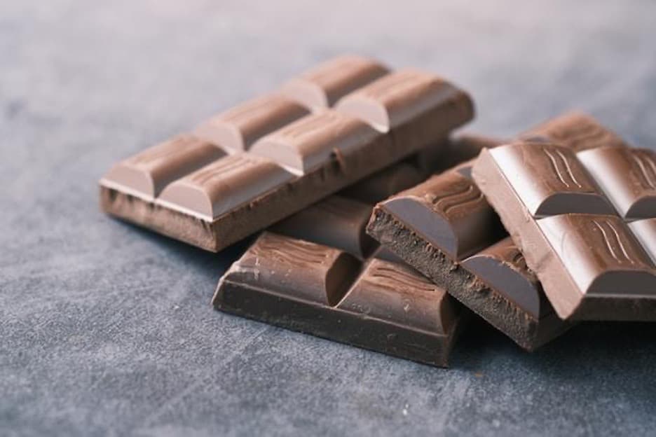 Four chocolate bars.