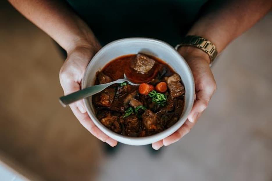 A bowl of beef stew