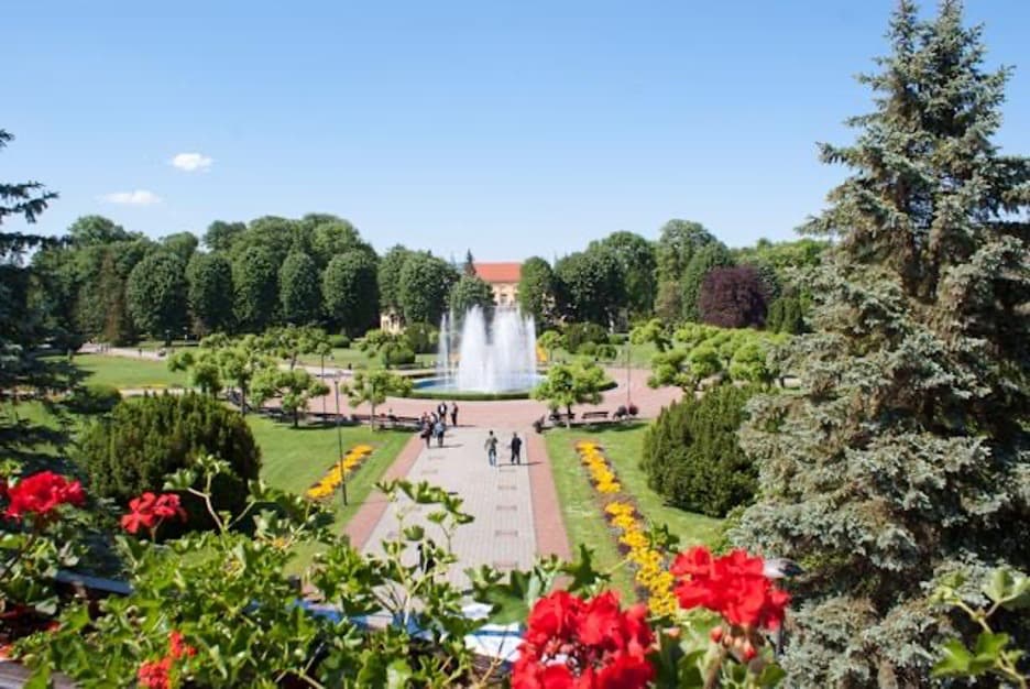 A park in Banja Koviljača, one of Serbian Thermal Spas