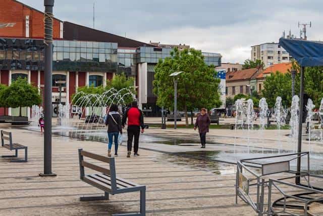 Center of Pirot — a city in southeastern Serbia