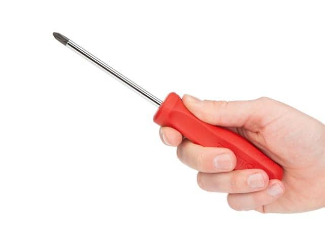 A screwdriver, or Šrafciger — one of the German words in Serbian.