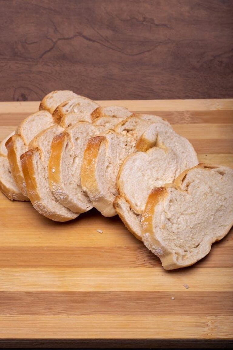 A sliced loaf of white bread, one of the Serbian staple foods.